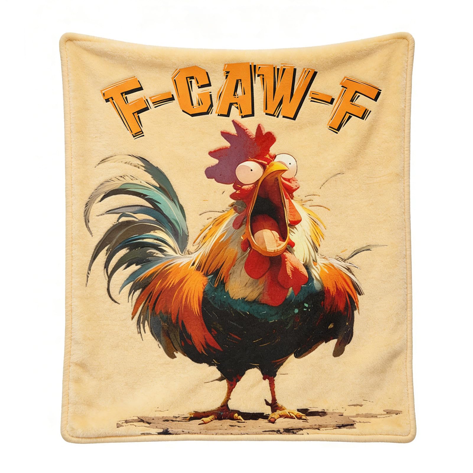 Couverture amusante grande taille plaid chaud hiver motif coq