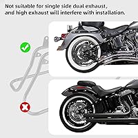 Vista 4 de TCT-MOTORPARTS Soportes de conversión para bolsas de sillín Guardaapoyo Compatible con Harley Heritage Springer Softail Fatboy FLSTF FLSTS 1984-2017