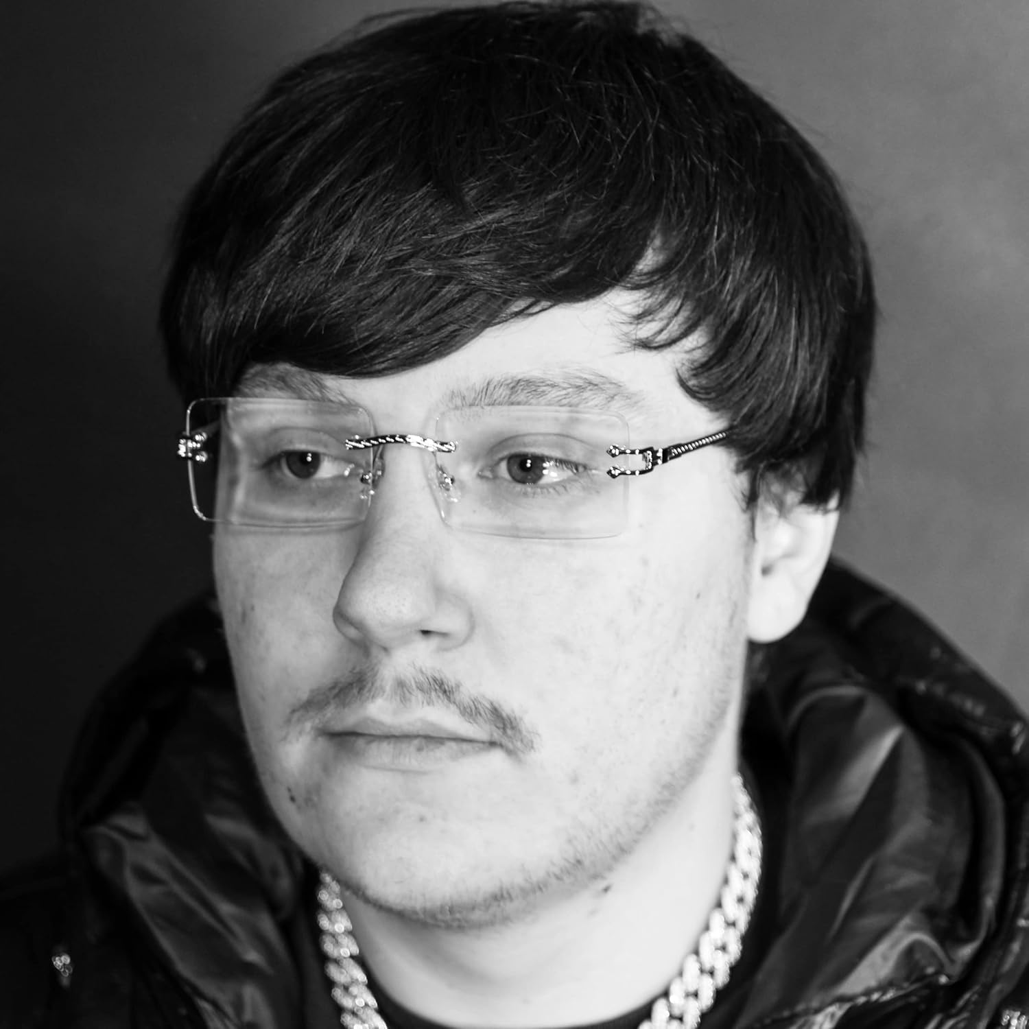 Men's Silver Metal Wire Frame Vintage Rectangle Retro Rimless Square Clear Lens Rectangular Frameless Luxury Fashion Eyeglasses Hip Hop Glasses For Men - Image 3