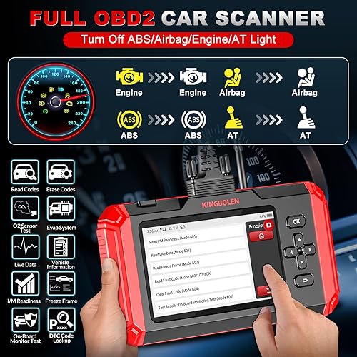 Vista 6 de KINGBOLEN Escáner OBD2 S500 Escáner de Automóviles, Herramienta de Diagnóstico con Actualización Gratuita de por Vida y 6 Reseteos, Reseteo