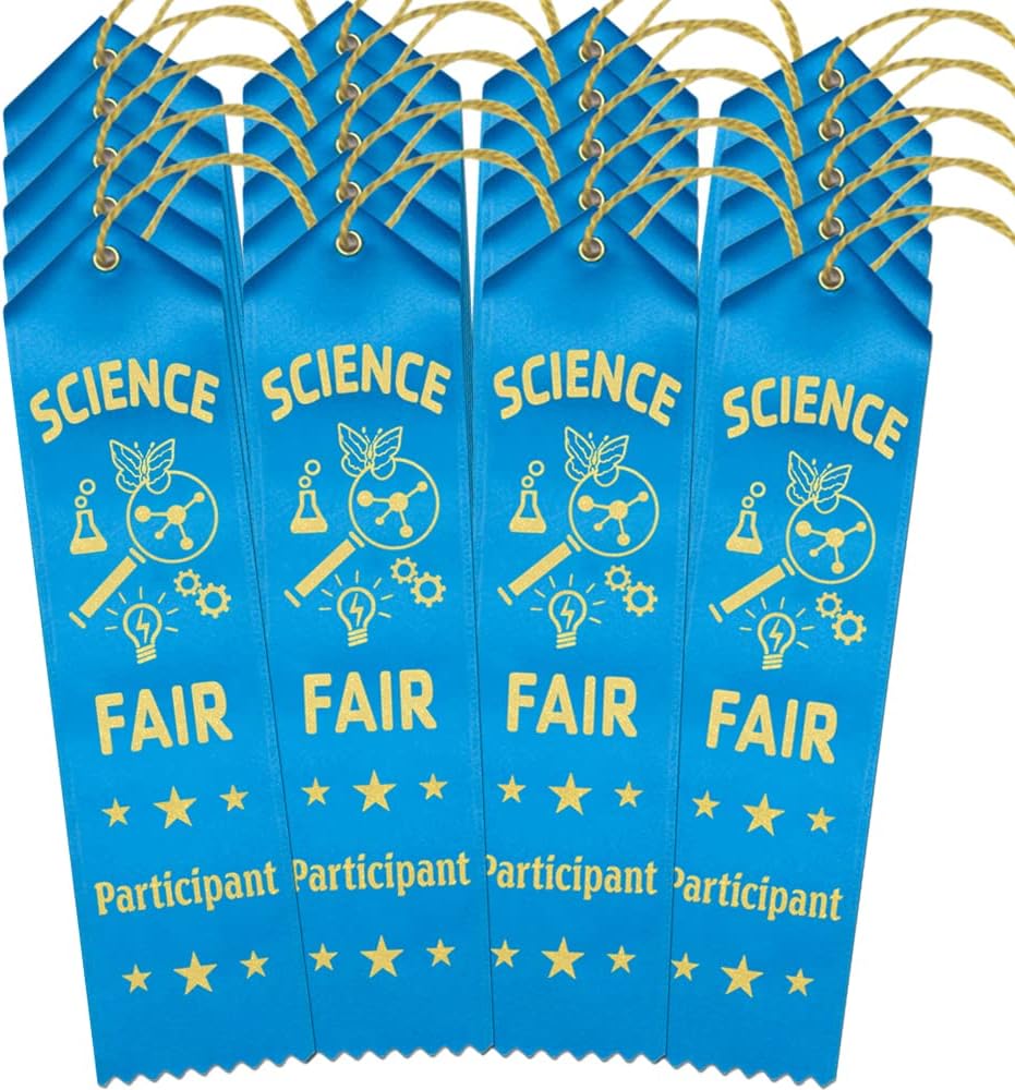 RibbonsNow Science Fair Participant Ribbons - 500 Green Ribbons with Card & String