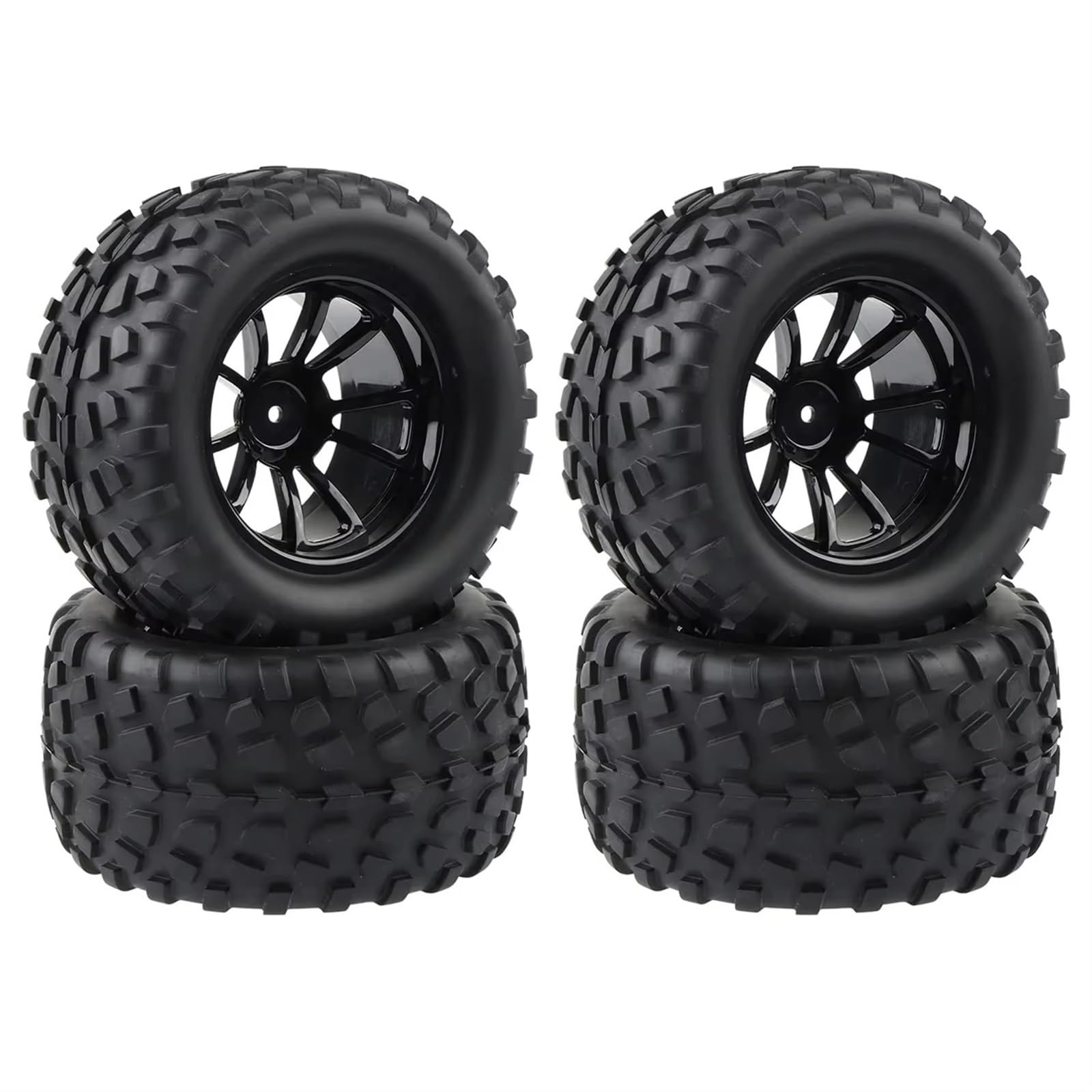 Juego NeumáTicos Ruedas RC para Traxxas para Arrma para HSP para HPI para Tamiya para Kyosho 130MM 1/10 RC para Monster Truck para Buggy Neumático Rueda Inserciones De Espuma 12mm Hex