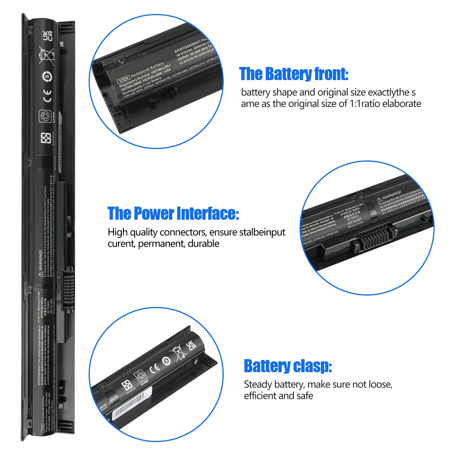 Amazon.com: HSX 756743-001 VI04 V104 Laptop Battery for HP