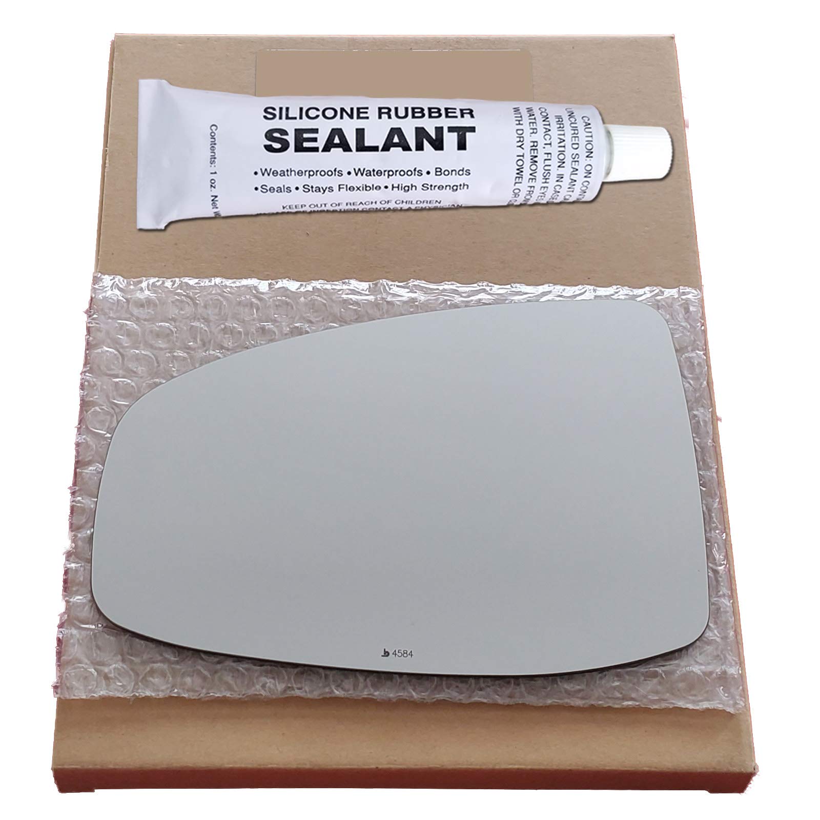 Mirror Glass Replacement + Silicone for 2015-2020 Honda Fit Driver Side (2015 2016 2017 2018 2019 2020 15 16 17 18 19 20)