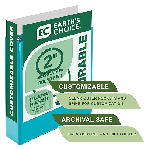 Vista 35 de Samsill - Carpeta Earth's Choice™ de 3 anillos redondos de 3 pulgadas, hasta 25 % de plástico de origen vegetal, respetuosa con el medio ambiente