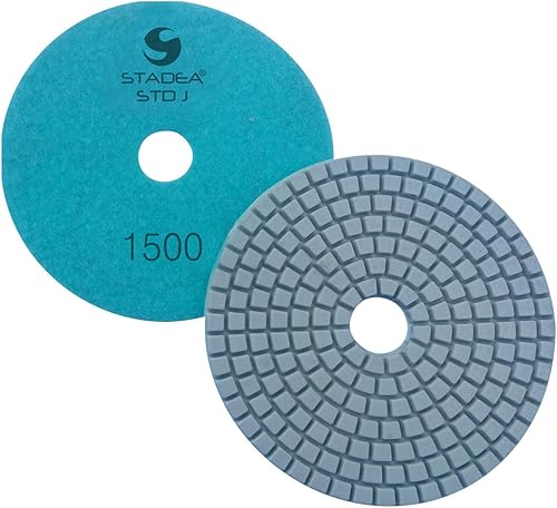 Stadea PPW109D Almohadillas de pulido de diamante 4 "para hormigón terrazo mármol granito encimera piso borde pulido húmedo, grano 1500