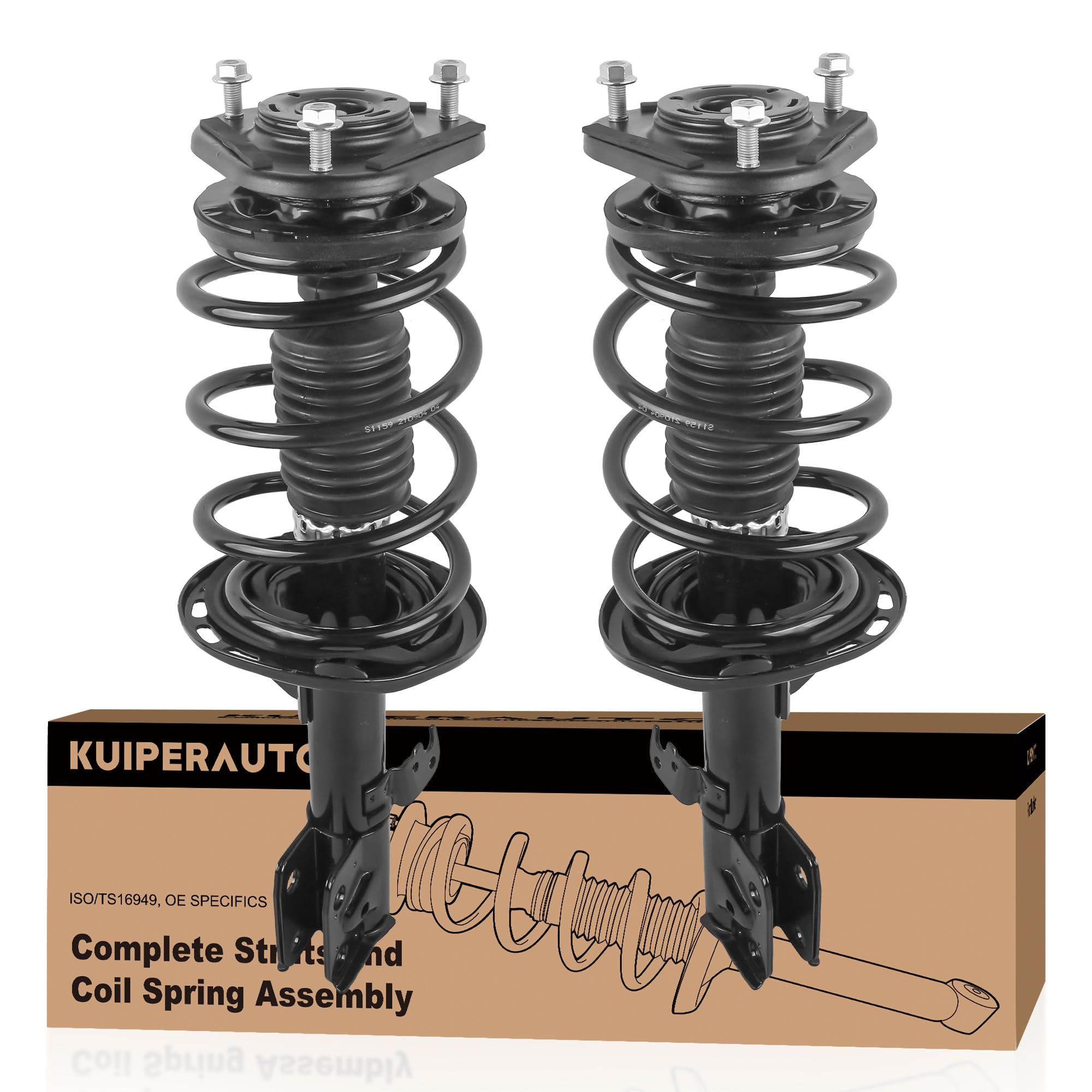 172990 172989 Complete Front Struts Coil Spring Assembly Compatible for 2014 2015-2019 Toyota Corolla 1.8L I4 Front Pair Set Replacement Shock Absorbers
