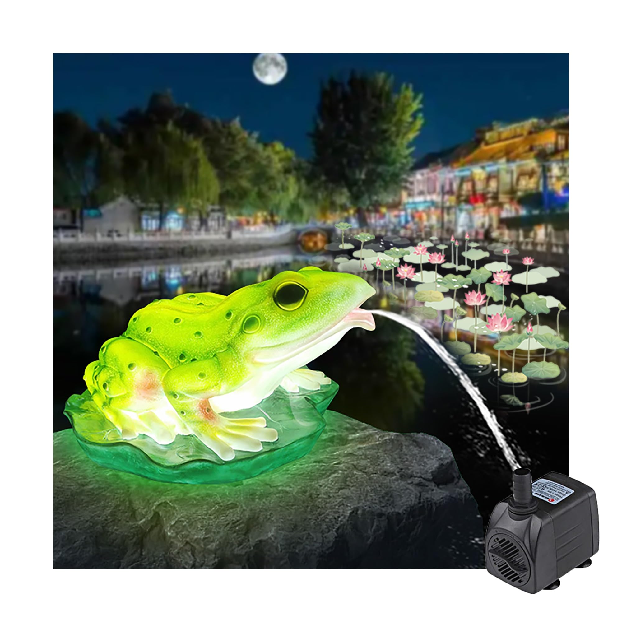 Amazon.com: Garden Decor Lazy Frog pond spitters, Garden pool