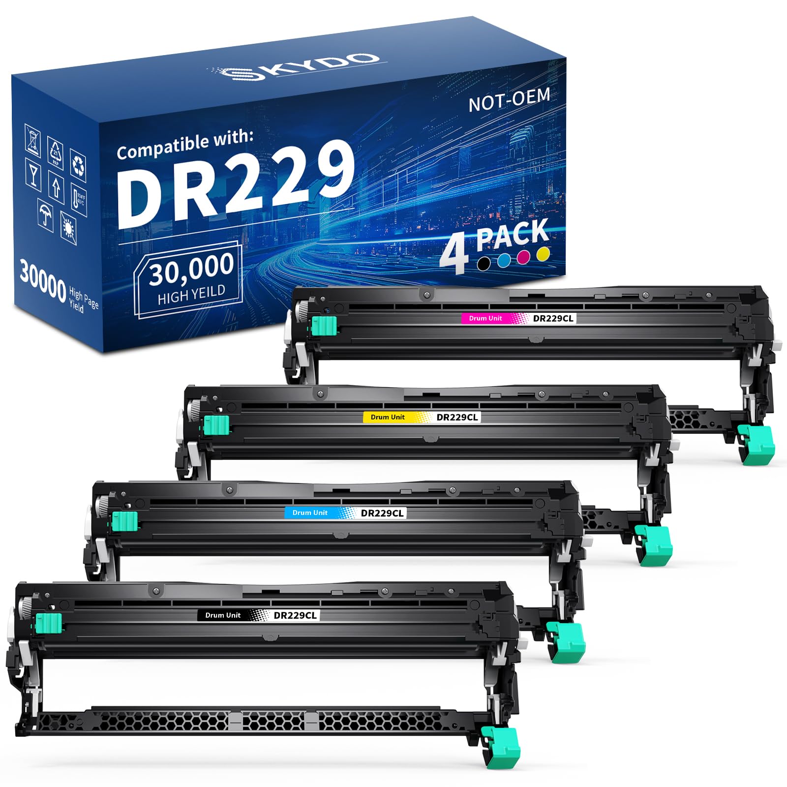 (NOT Toner) DR229 DR-229CL Compatible Replacement for Brother DR229CL DR-229 DR 229XL Drum for MFC-L3780CDW MFC-L3720CDW HL-L3220CDW HL-L3300CDW HL-L3280CDW (DR-229 Drum Unit Only)