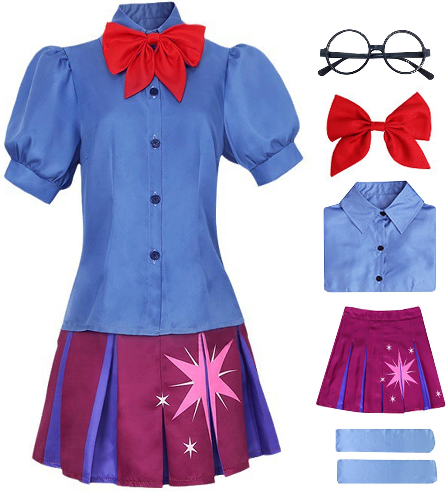 Bambina Twilight Sparkle Costume Halloween Festa Uniforme Scolastica