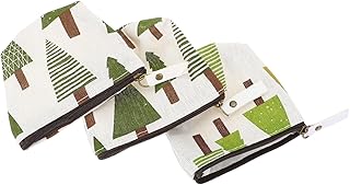 6 Pçs Bolsa Com Zíper Para Pílulas Mini Bolsa De Dinheiro Bolsa Com Zíper Bolsa De Moedas Bolsa De Lona Com Zíper Carteira Bolsa Com Zíper De Viagem Mini Bolsa De Moedas Floresta