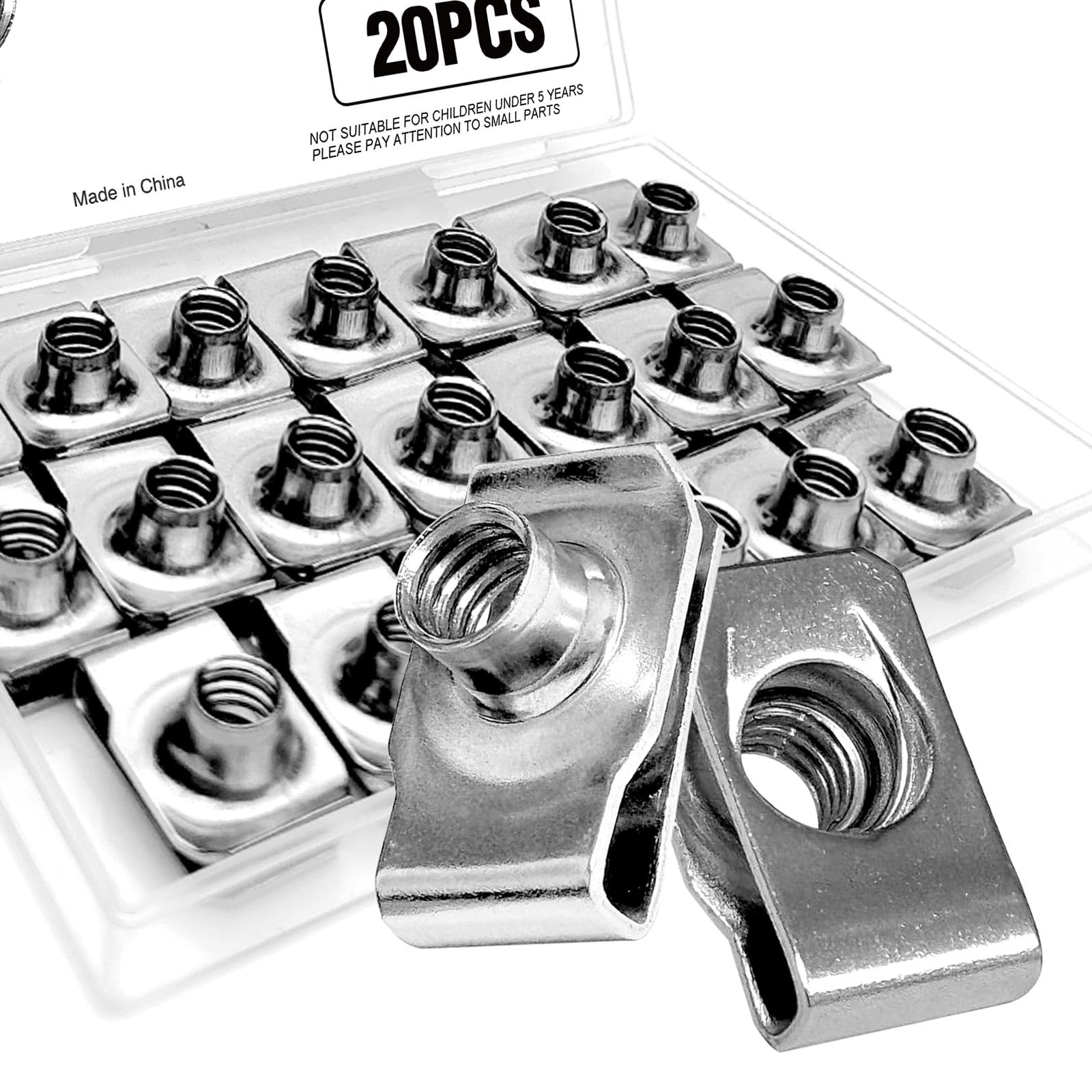 Stainless Steel U Nuts - 20 Pack -1