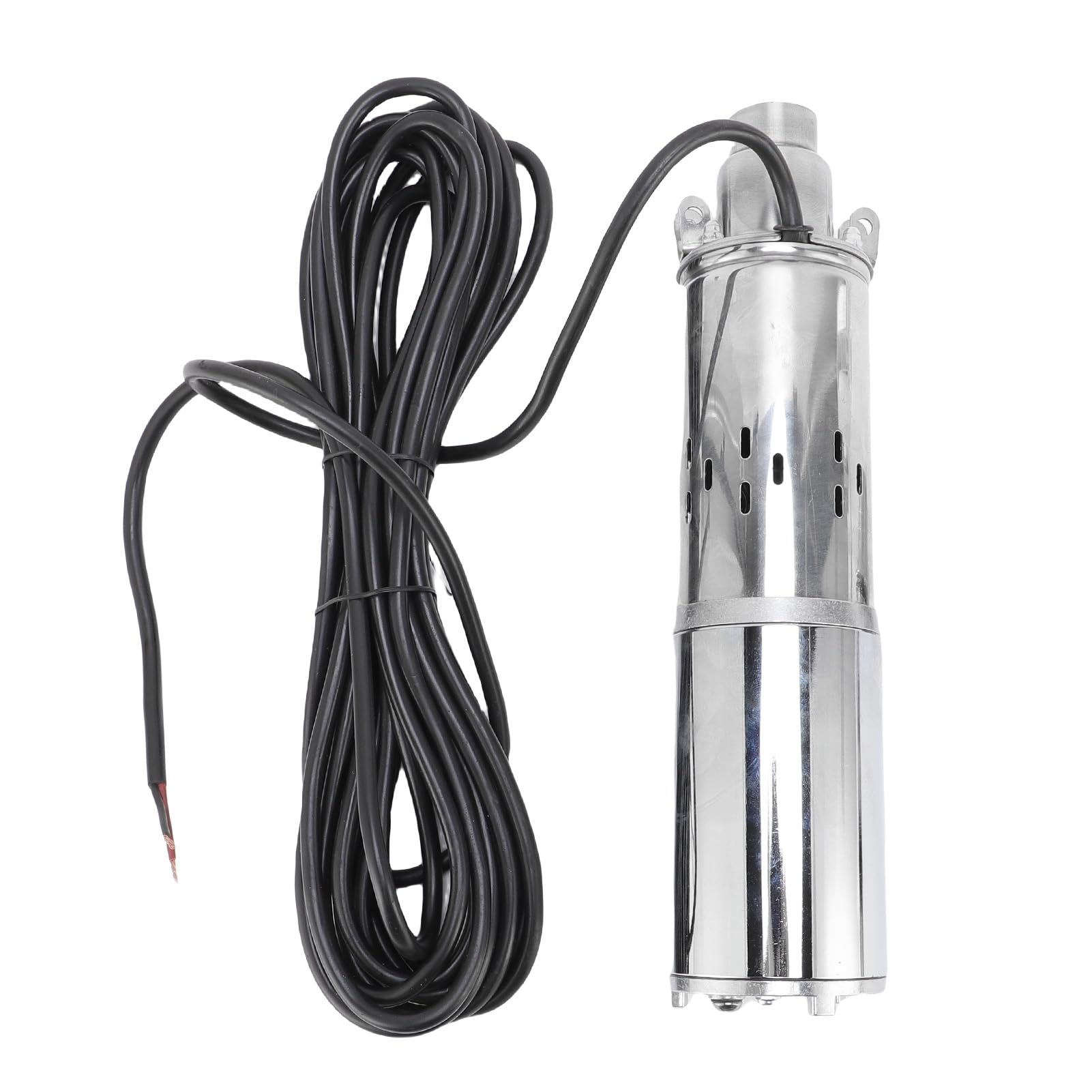 FILFEEL Bomba Solar de Pozo Profundo, 220 W, 12 V, Bomba Sumergible de Acero Inoxidable para Riego, Granja, Jardín, Acuicultura, Uso Fuera de la Red, 5,4 GPM, Cabezal de 98 Pies