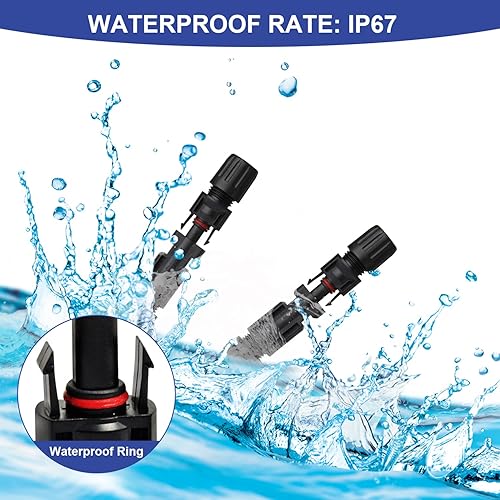 Miniatura 9 de Herramienta de crimpado solar para cable de panel solar con 12 pares de conectores solares, 1 crimpadora solar, 2 llaves inglesas, herramienta