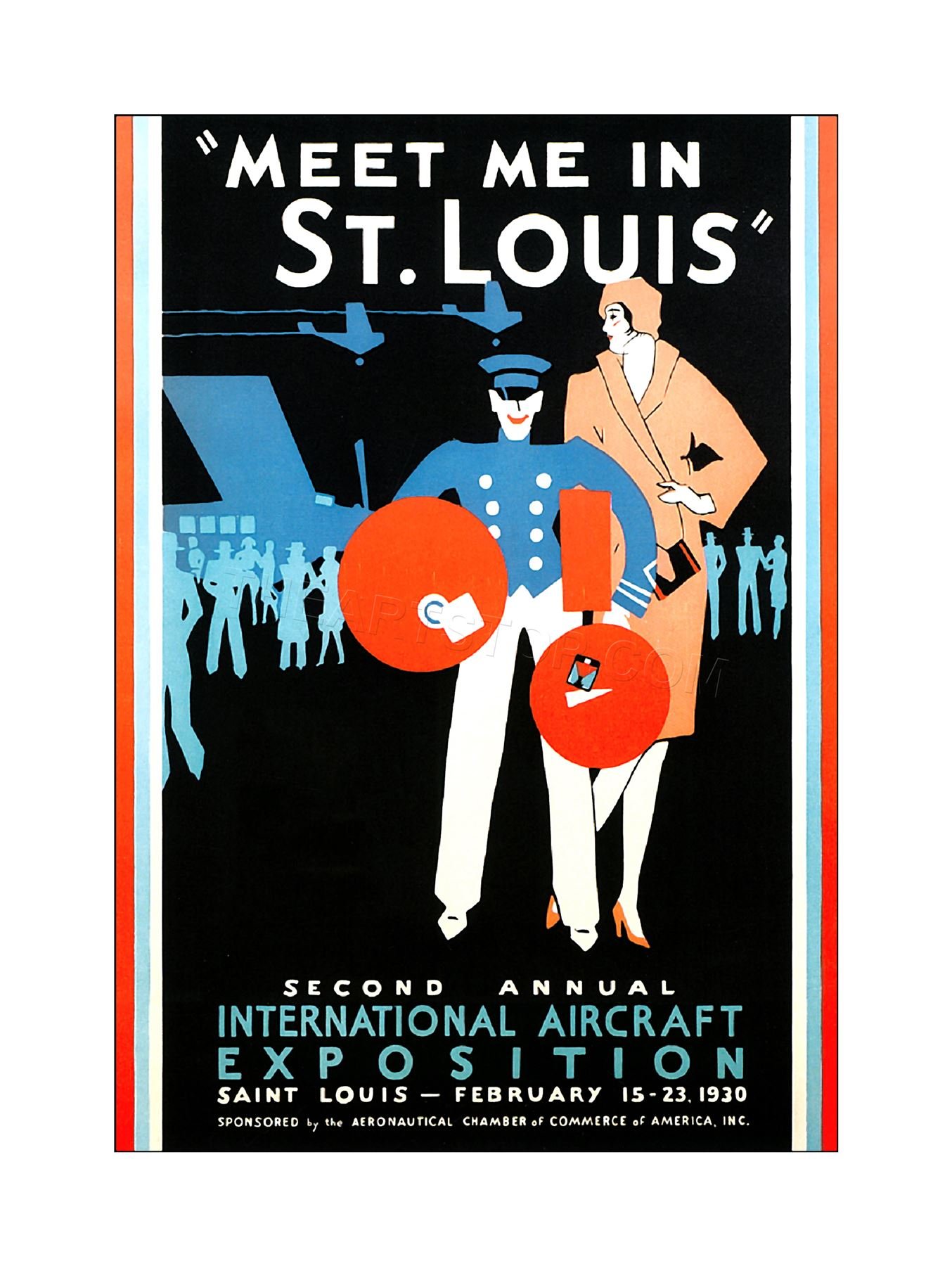 Wee Blue Coo Vintage Ad Airshow St Louis Aviation USA Wall Art Print