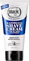 Softsheen-Carson Magia Razorless creme de barbear para homens, Depilação Cream, Força regular para o normal Barbas, navalha não necessário, depilatórios creme Obras em 4 minutos, 6 oz