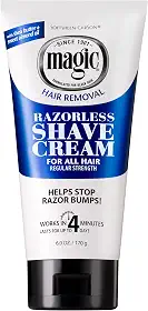 Softsheen-Carson Magia Razorless creme de barbear para homens, Depilação Cream, Força regular para o normal Barbas, navalha não necessário, depilatórios creme Obras em 4 minutos, 6 oz