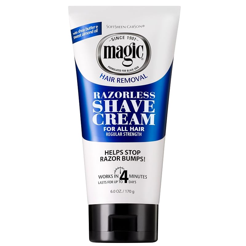 Creme depilatório SoftSheen-Carson Magic Razorless Shaving Cream, força regular, 170 g