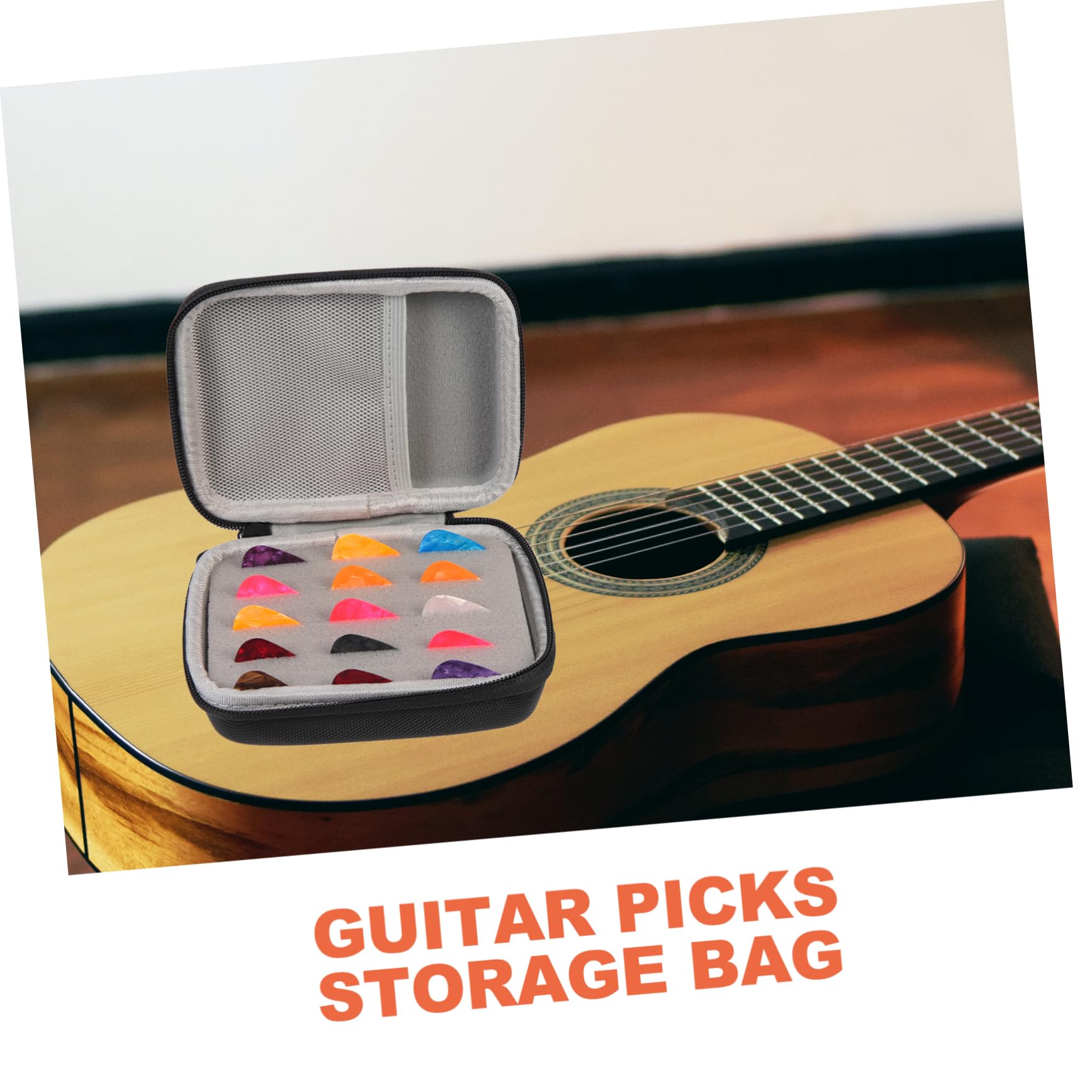 ibasenice 3 Sets Folk Elektrische Gitarre Picks Set mit Lagerung Tasche Plektren für Gitarristen