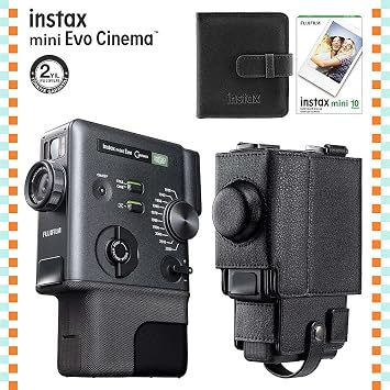 Instax Mini Evo Cinema Foto raf Makinas  Deri K l f, Alb m ve 10lu Film Hediye Seti