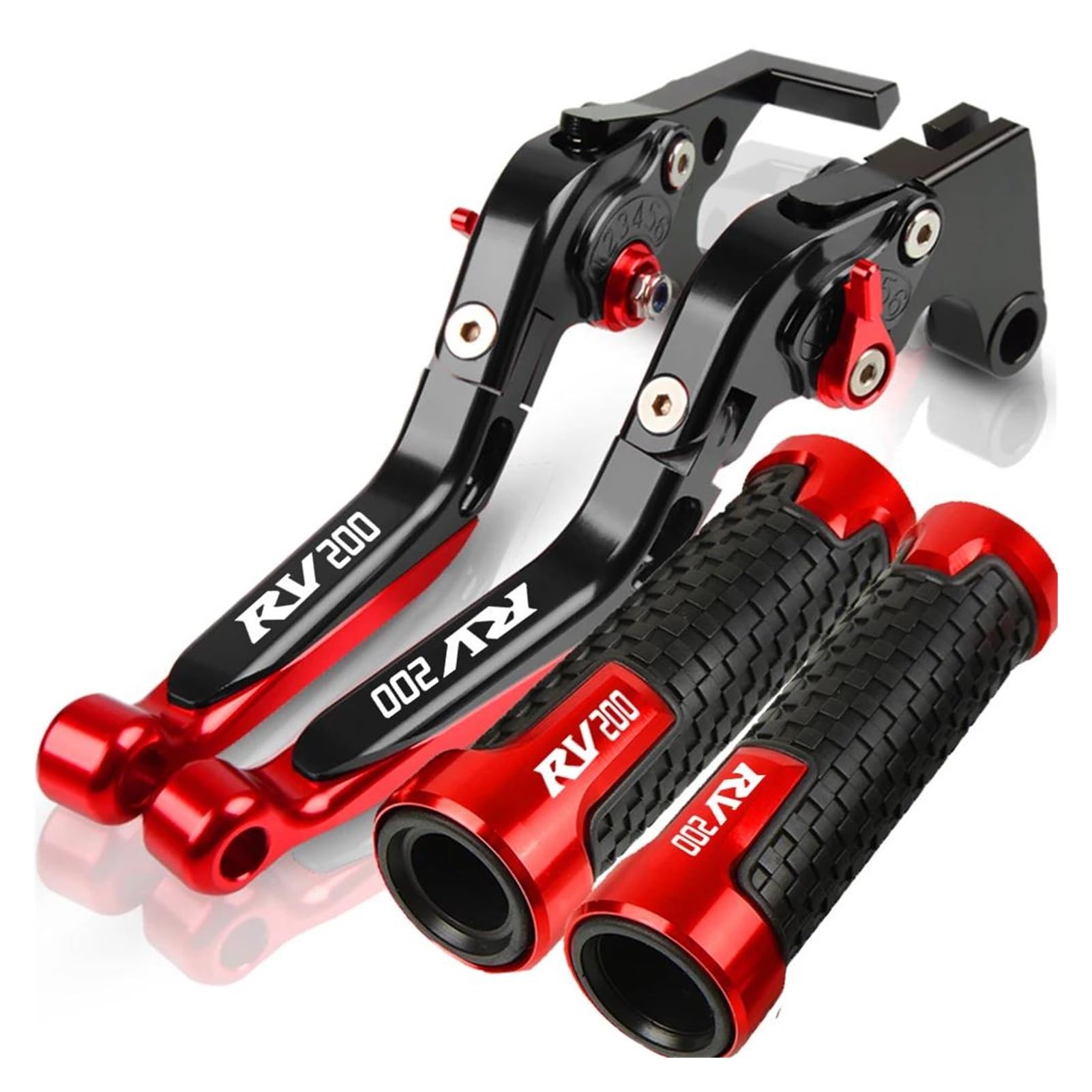 Aobeyo 2 Motorcycle Control Levers Adjustable Brake Clutch Levers Throttle Hand Bar For Suzuki Rv200 016-017(2)