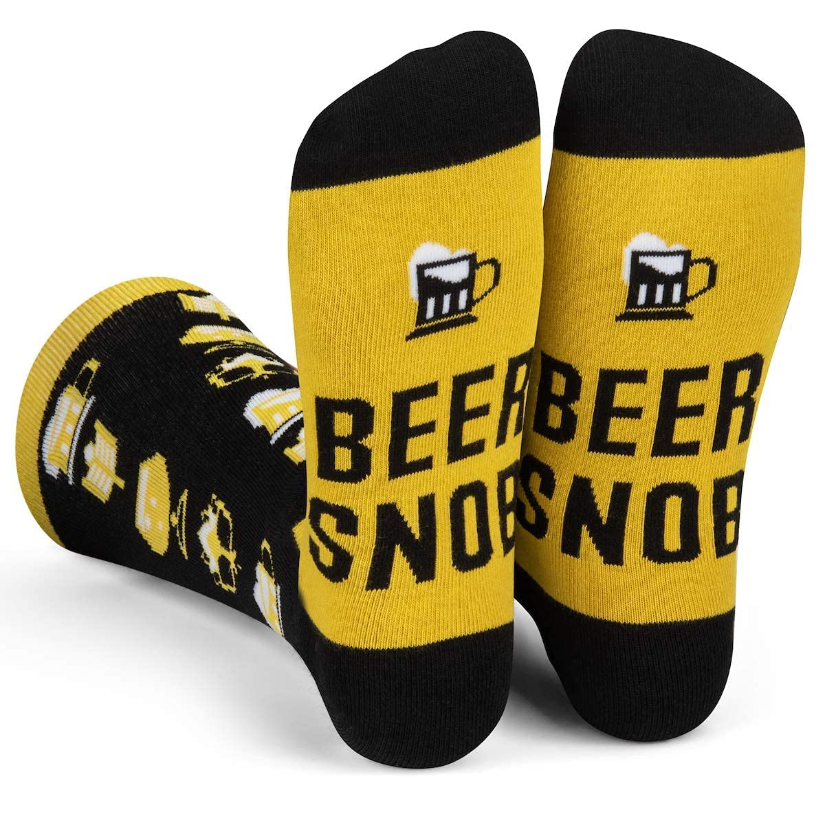 Lavley Beer Snob Funny Socks For Men - Novelty Gifts For Beer Lovers