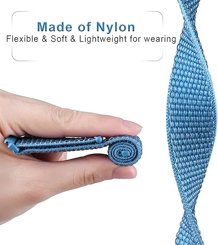 Miniatura 6 de Bandas de nailon compatibles con Fitbit Versa 2, Fitbit Versa Lite, Fitbit Versa, correa de repuesto suave ajustable transpirable para mujeres y