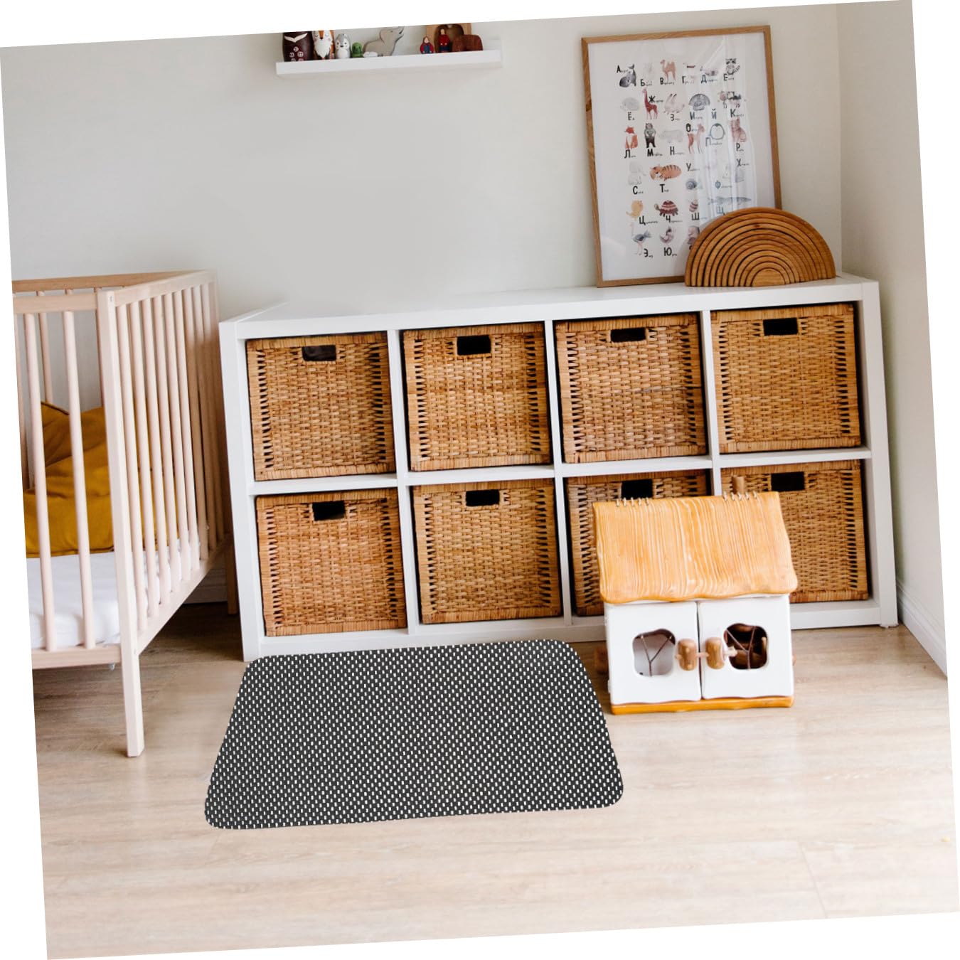 rutschfeste Bodenmatte für Zuhause, PVC, Hohlmuster, Schwarz