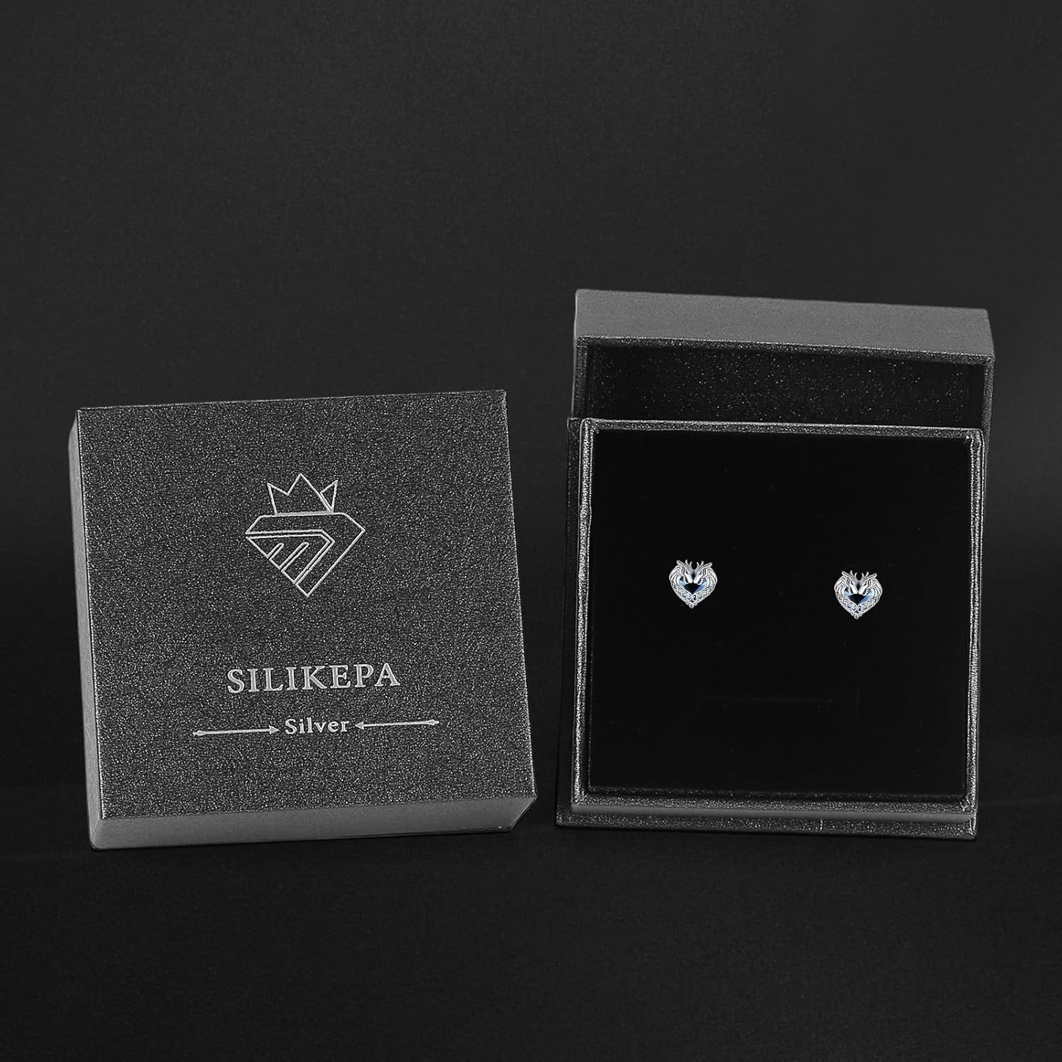 Horse/Dragon/Wolf Earrings for Women 925 Sterling Silver Celtic Knot Horse/Dragon/Wolf Earrings with Crystal Animal Jewelry Gifts for Women Girls - Image 7