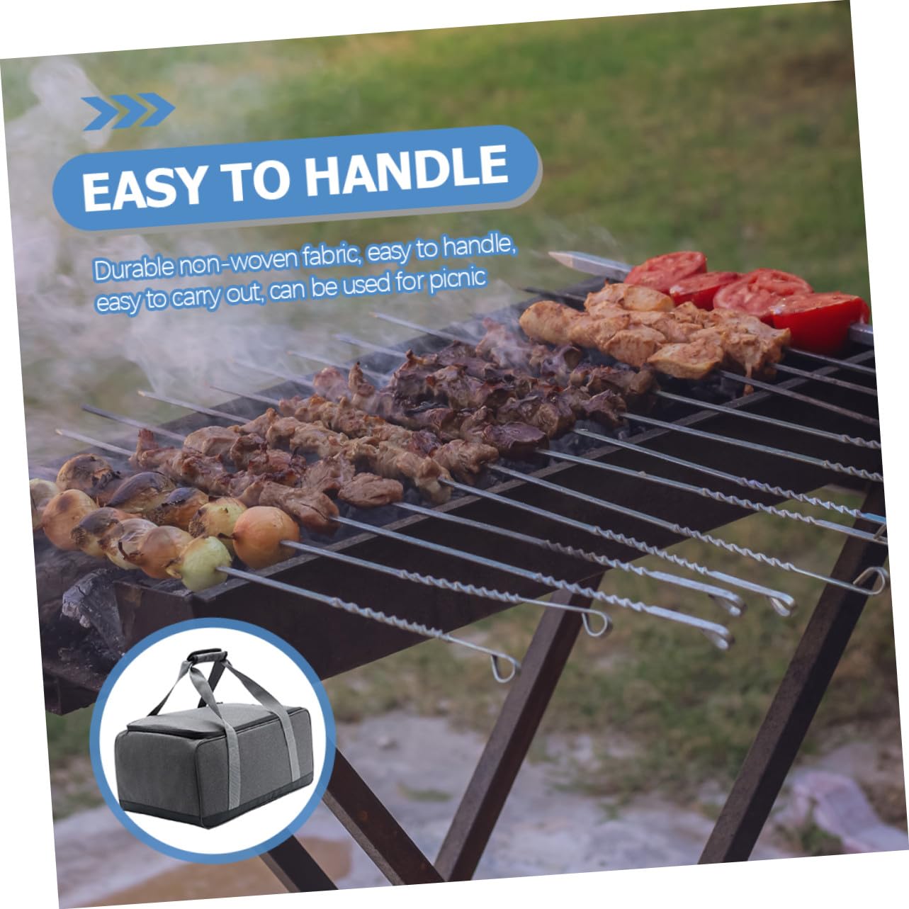 BESTonZON Étui à Ustensiles Cuisine de Camping en Tissu Oxford Léger et Portable, Pochette Pratique pour Réchaud de Camping Compact Lors de Pique-niques ou Voyages