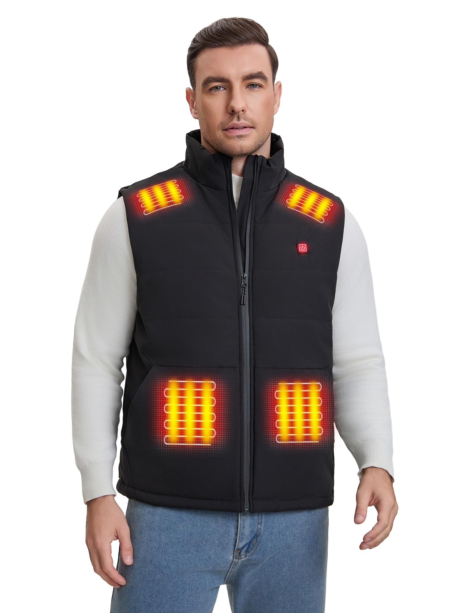 Chaleco Térmico Para Hombres Y Mujeres Con Banco De Energía, Chaqueta Térmica Sin Mangas Con 3 Niveles De Temperatura, Calentador Corporal Térmico Lavable Para Actividades Al Aire Libre
