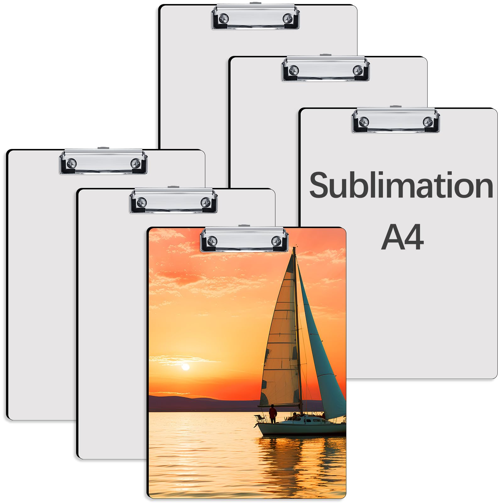 Sublimations-Klemmbrett, blanko, MDF, Sublimations-Klemmbrett, A4, Briefgröße, 22,6 x 32,1 cm, Sublimationsdruck-Lehrer-Rohlinge für Büroprodukte, DIY, handgefertigte Sublimationsverzierungen,