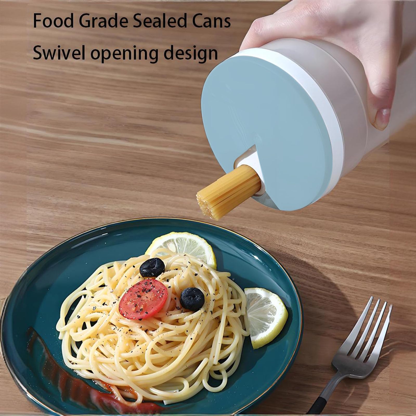 Contenitori Per Pasta 2.5L - 2 Pezzi Trasparenti Con Coperchio, Per Dispensa Ordinata - Foto 3