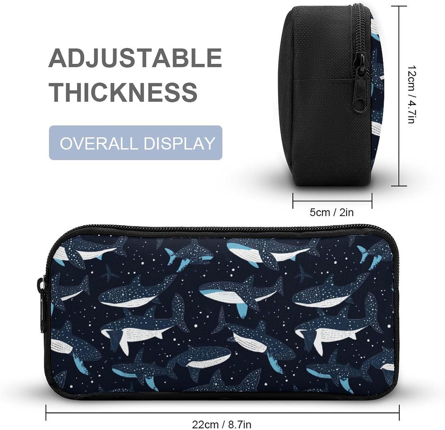Whale Shark Pattern Travel Cosmetic Bag Makeup Bag image 2