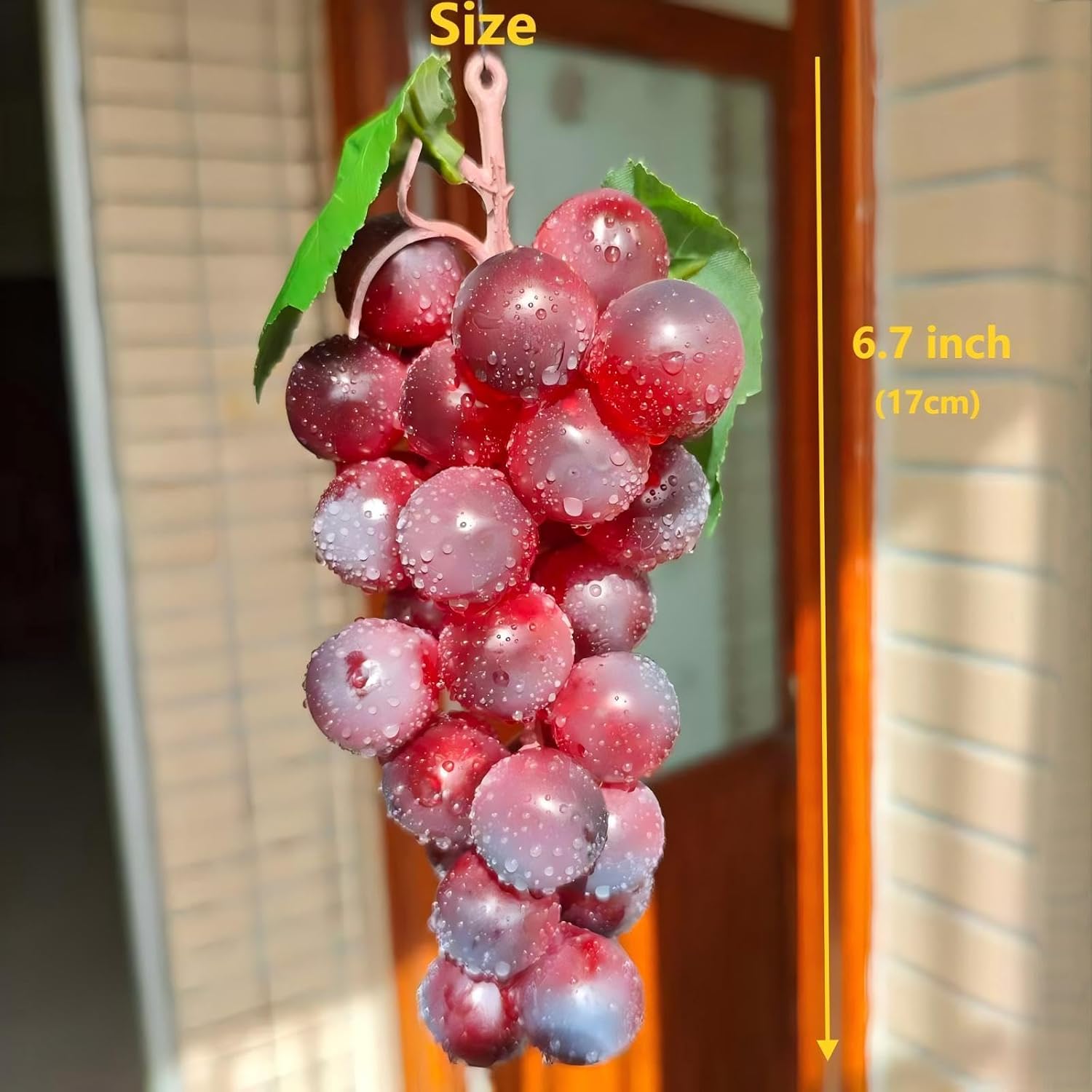 UMPE Artificial Grapes, Fake Grape, 4 Bunches Artificial Vine Fruits, Realistic Plastic Grapes Decor for Home, Kitchen, Centerpiece, Party Display