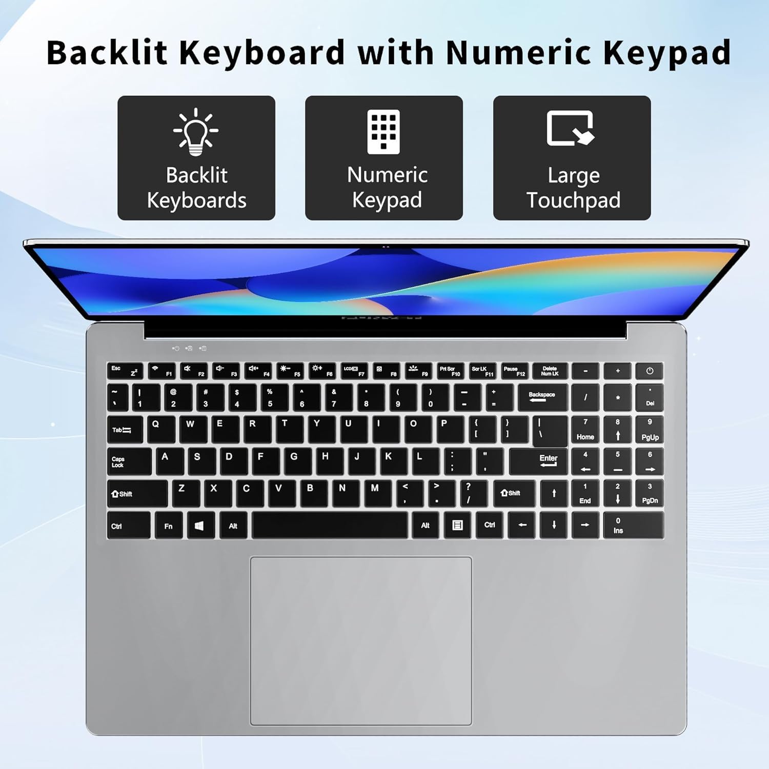FUNYET Computer portatile, laptop da gioco 2026, 16 pollici Lap Top PC Windows 11 Pro, 16 GB RAM 1 TB SSD, processore Intel N150 (fino a 3,6 GHz), Office 365, tastiera retroilluminata, garanzia di 2