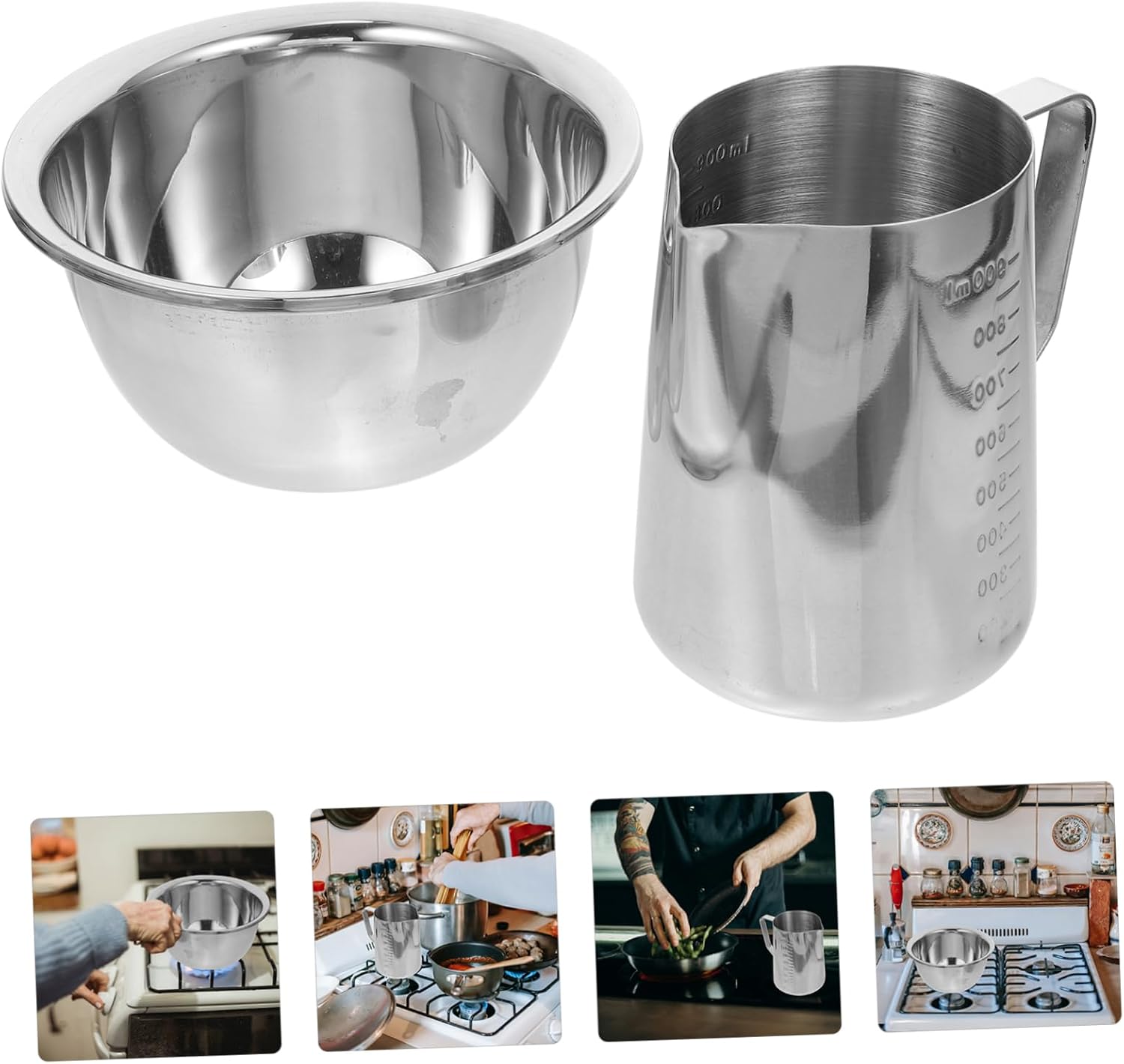 LIFKOME Candle Warmer Double Boiler Melting Pot for Candle Making Beeswax Warmer -hot Melting Bowl Creative Heating Tool