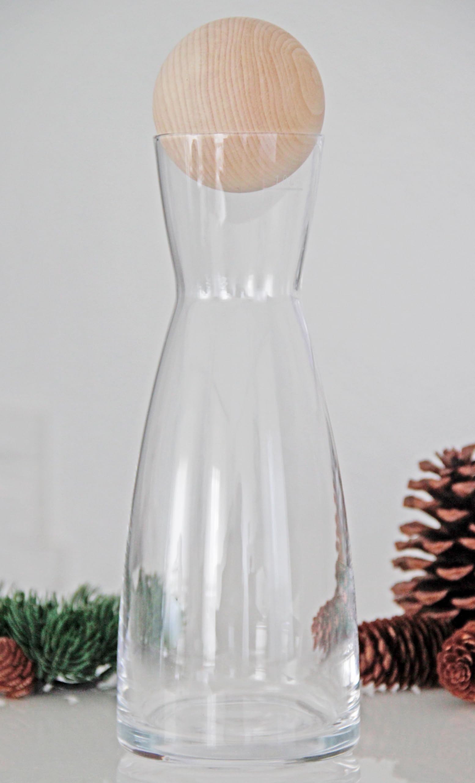 1 Liter Karaffe mit Zirbenkugel - Wasserkaraffe (Zirbenkaraffe-1L)
