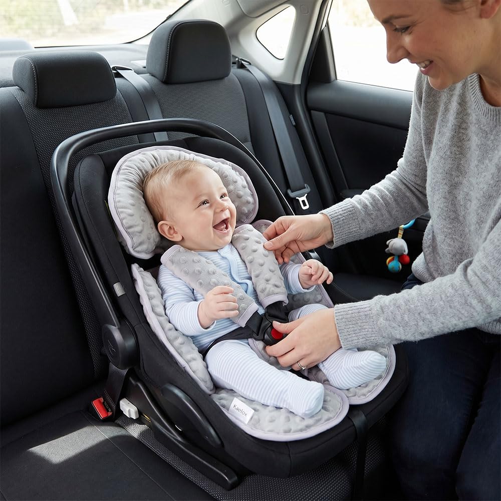 Infant Support Cushions, Insert for Car Seats, As Travel Accessories Such As Car Seat Inserts and Stroller Cushions, Grey