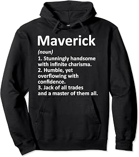 MAVERICK Definition Personalized Name Funny Birthday Gift Pullover Hoodie