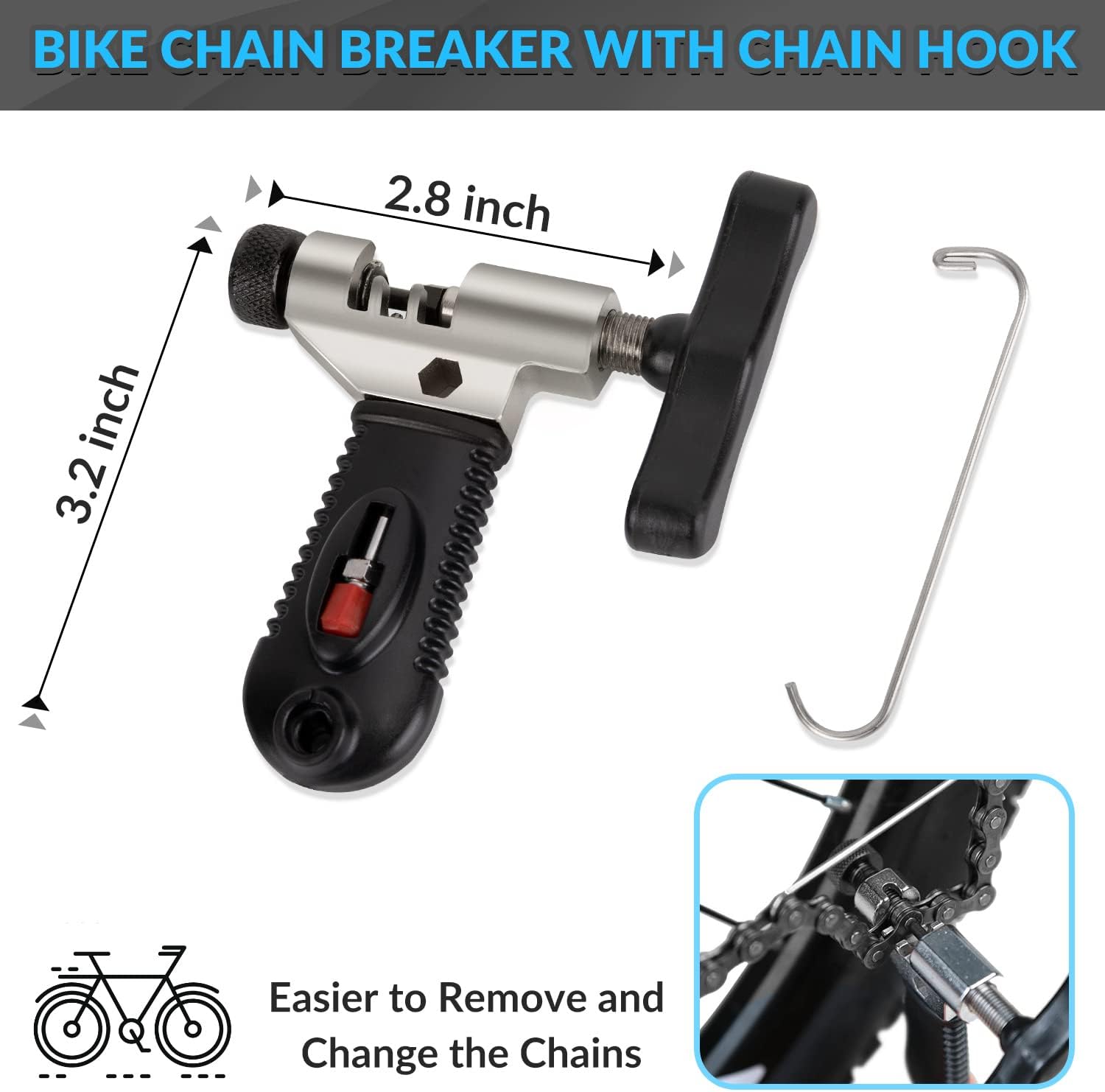 WOTOW Bike Chain Repair Tool Kit Set, Cycling Bicycle Chain Breaker
