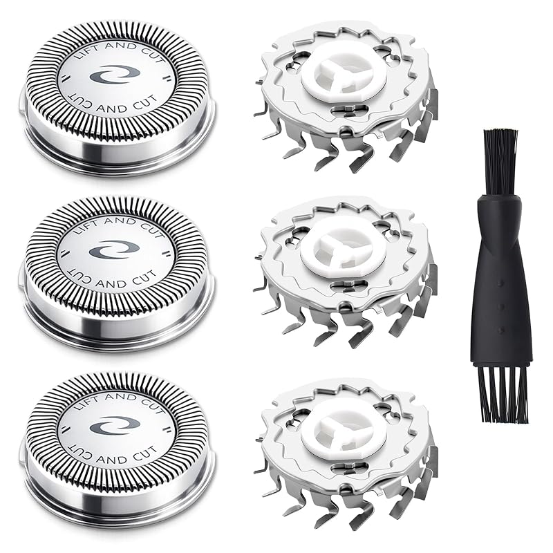 Cabeças de reposição Poweka HQ56 para barbeadores elétricos compatíveis com HQ3, HQ4, HQ55, HQ56, HQ6, HQ300, HQ442, HQ916 e outros modelos