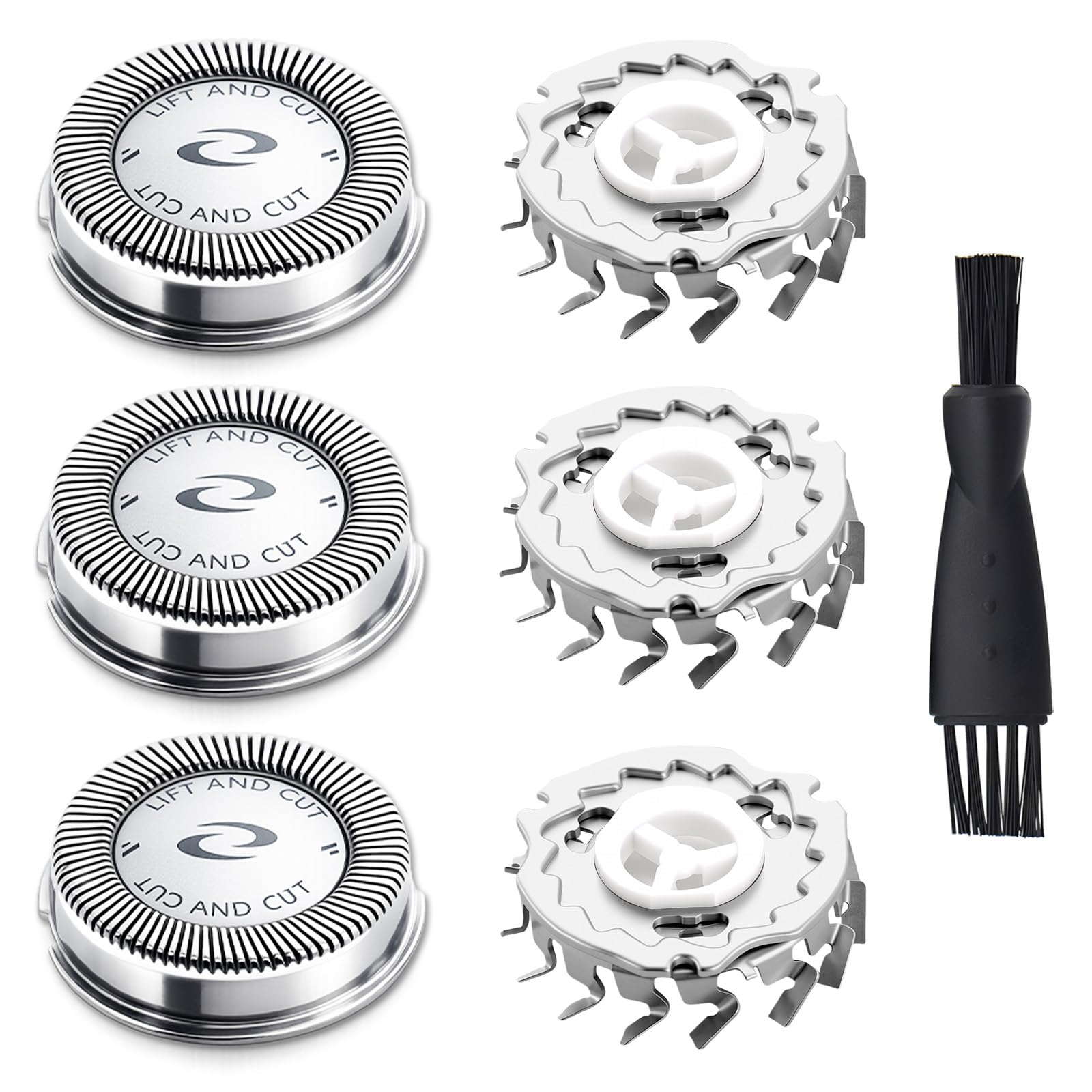 Poweka HQ56 - Testine di ricambio per rasoio Philips Norelco HQ3, HQ6, HQ55, HQ56, 3 pezzi