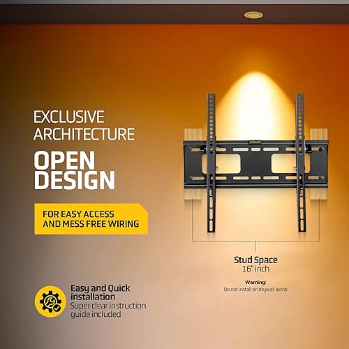 Miniatura 5 de LionBeam Soporte de pared para TV de alta resistencia para pantallas de 32   55 Diseño ultradelgado, soporta fuertemente hasta 110 libras, montaje