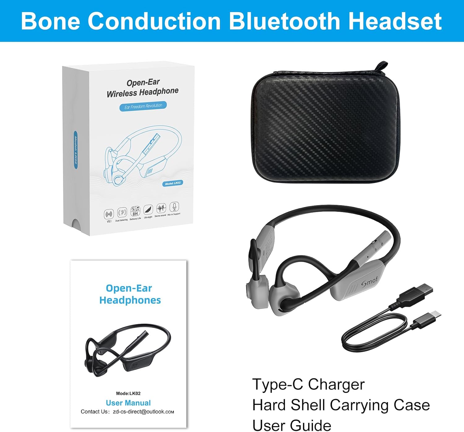 Image showing the pressure-resistant mini storage bag, both closed and open with the headphones inside.