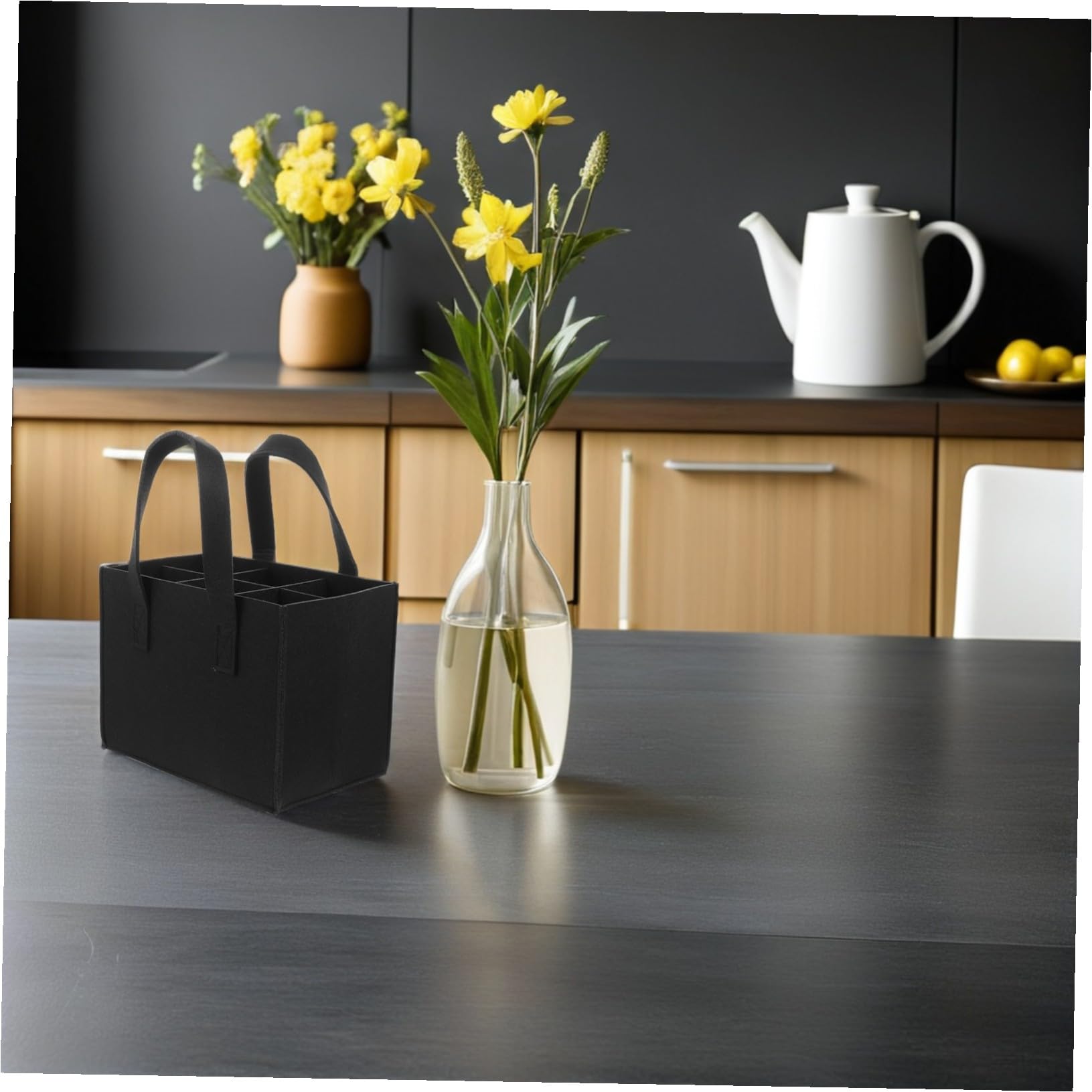 Bolsas de Fieltro para Botellas de Vino con Asas, 3 Piezas