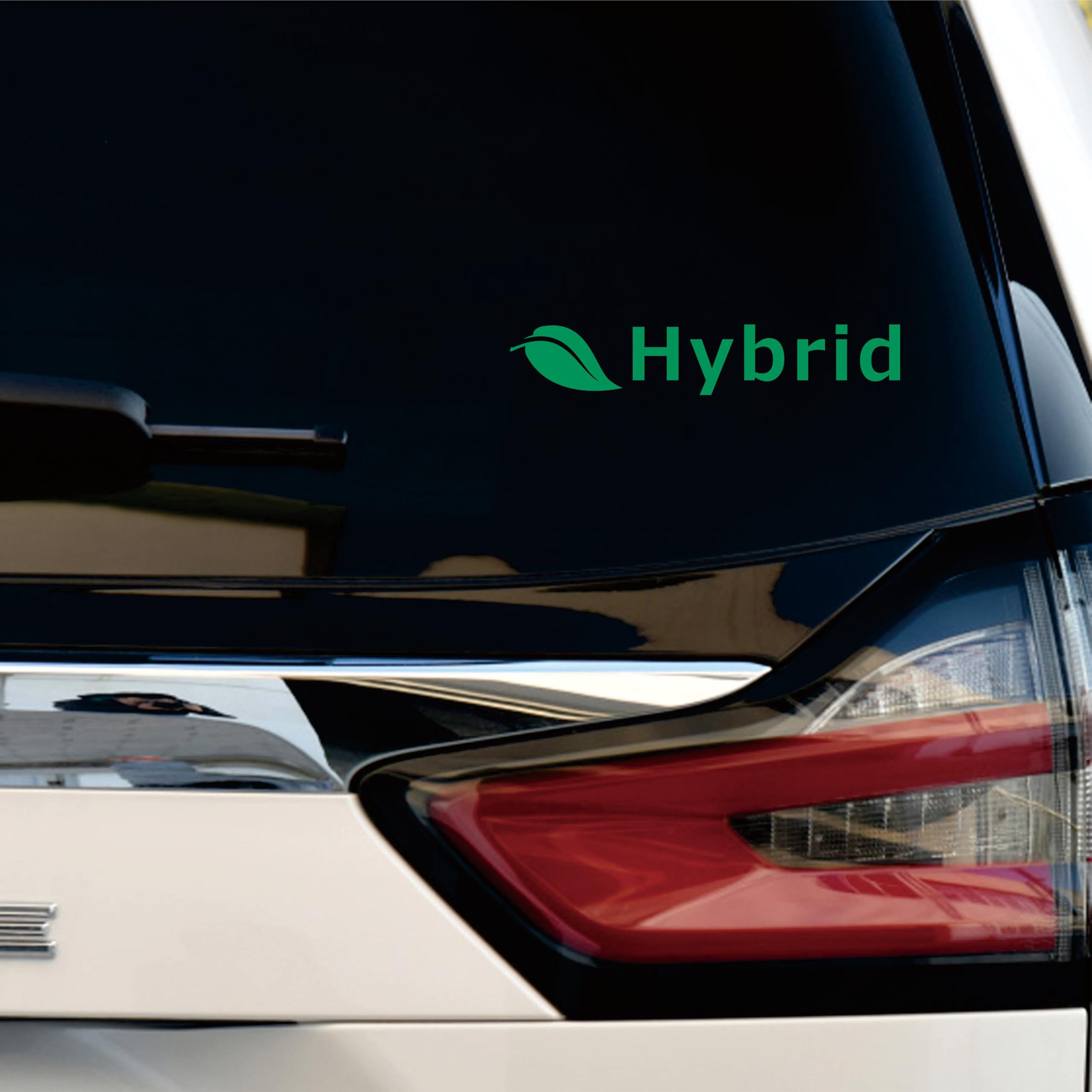 2X Green 6'' Hybrid Decal Sticker Car Vinyl Fit fot Toyota Honda Ford etc