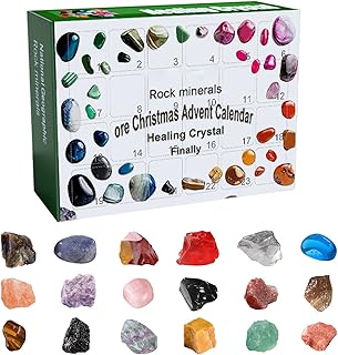 2022 Advent Calendar | Countdown To Christmas Ore Kit | Rocks, Minerals & Fossils Advent Calendar Toy for Kids & Geology
