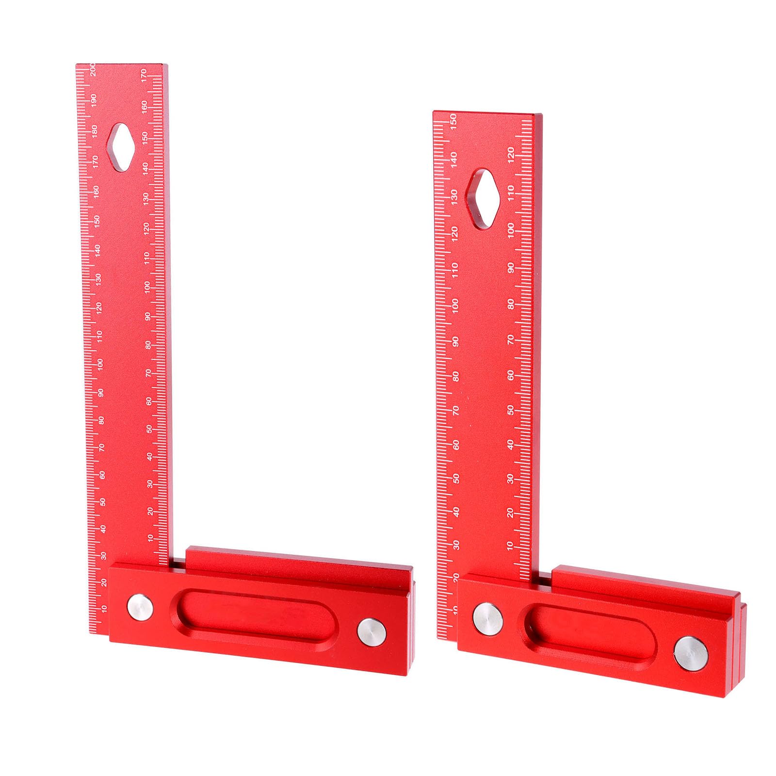Quadratisches Messlineal für Holzbearbeitung, Höhenlineal, metrisches Quadrat, L-Form, Messwerkzeug, multifunktional, Tischlerwinkel