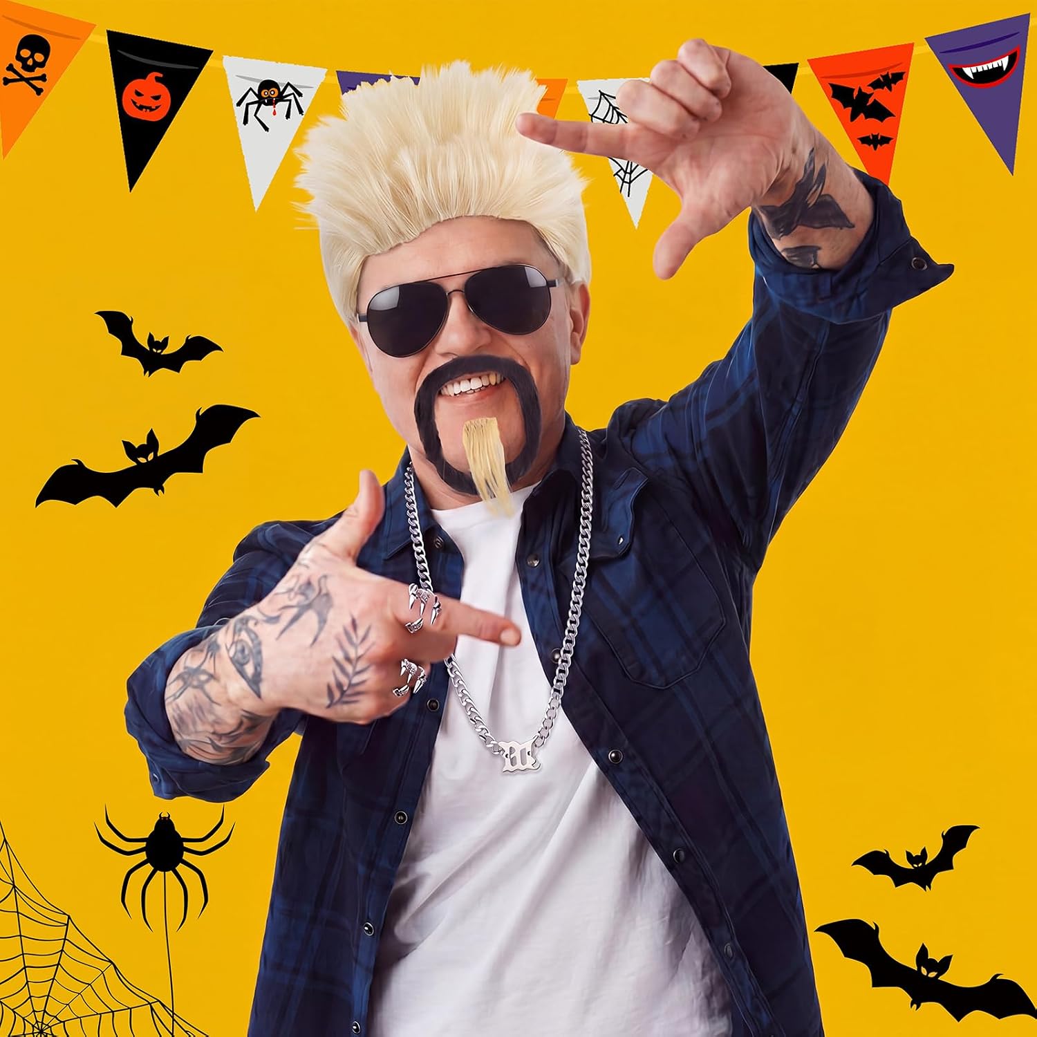 Mepase 6 Pcs Celebrity Chef Costume Accessories Halloween Cosplay